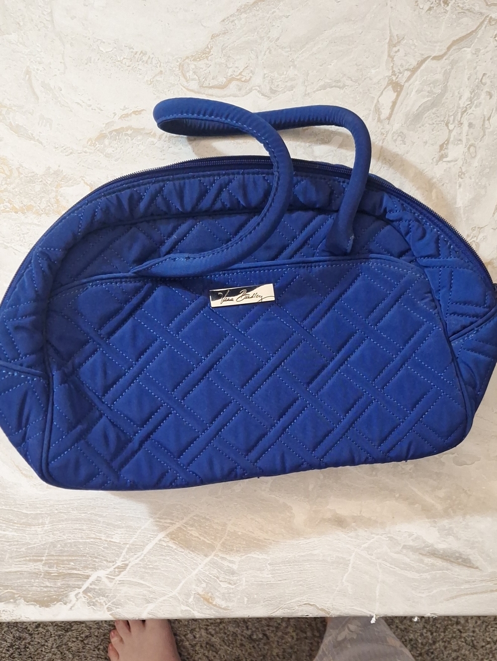 Vera Bradley Quilted Royal Blue Dome Tote